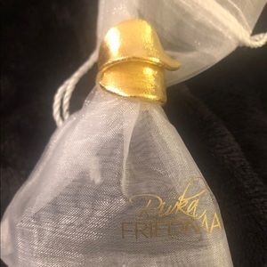 Rivka Friedman gold wave ring